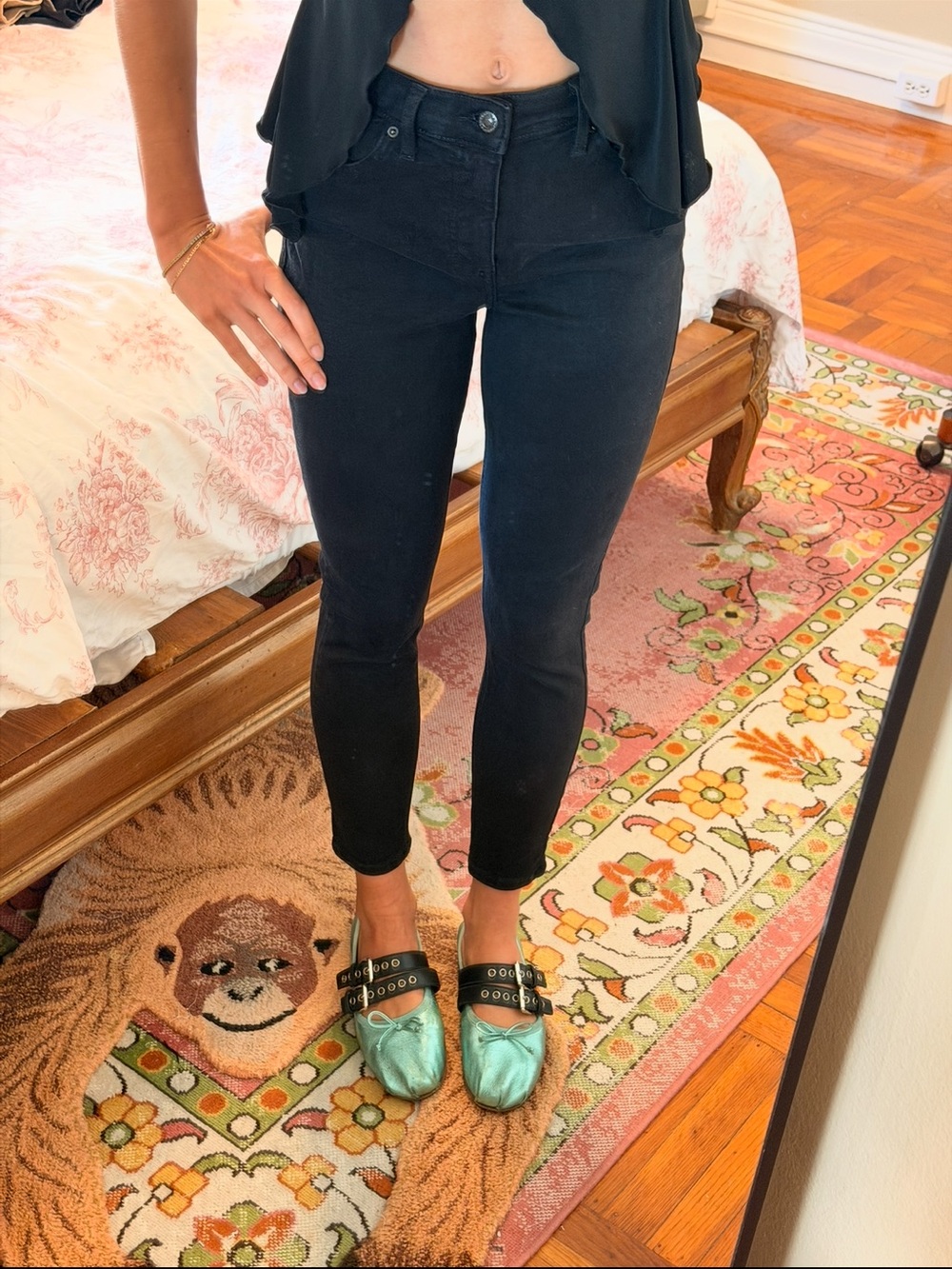 Black High-Rise Skinny Jeans for Women